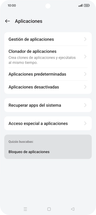 Pulsa Gestión de aplicaciones. Pulsa Gestión de aplicaciones.