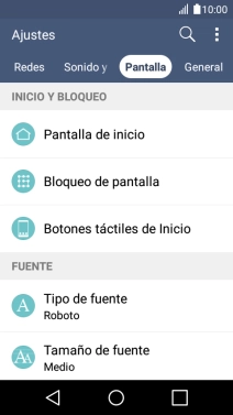 Pulsa Bloqueo de pantalla.