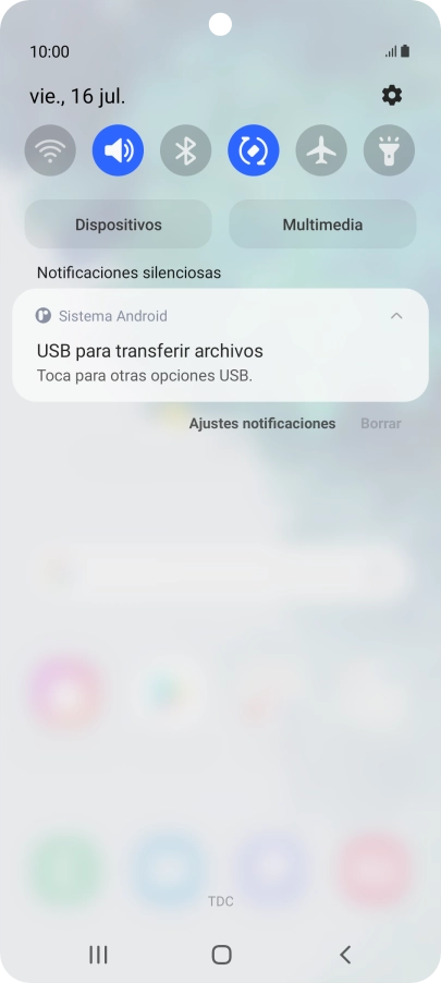 Pulsa Toca para otras opciones USB.. Pulsa Toca para otras opciones USB..