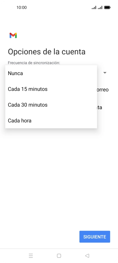 Pulsa el ajuste deseado. Pulsa el ajuste deseado.