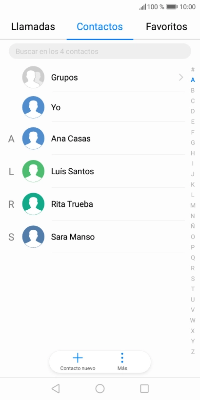 Pulsa Contacto nuevo.