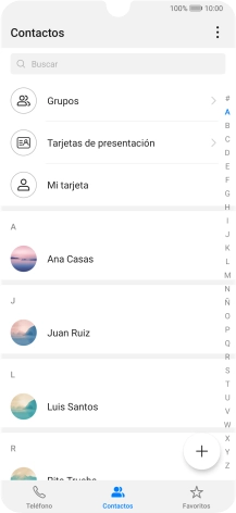 Pulsa el icono de nuevo contacto. Pulsa el icono de nuevo contacto.