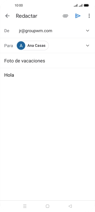 Pulsa el icono de anexos. Pulsa el icono de anexos.