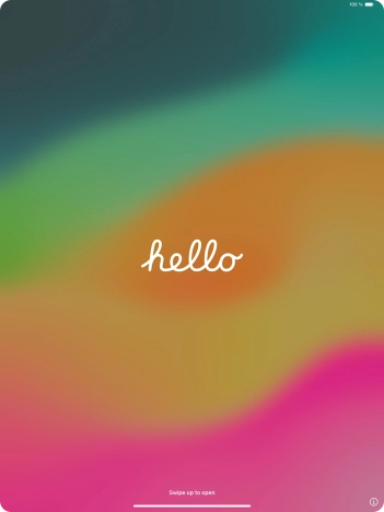 Desliza el dedo hacia arriba desde la parte inferior de la pantalla. Desliza el dedo hacia arriba desde la parte inferior de la pantalla.