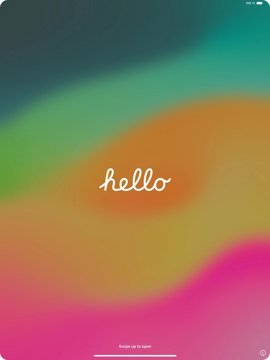 Desliza el dedo hacia arriba desde la parte inferior de la pantalla. Desliza el dedo hacia arriba desde la parte inferior de la pantalla.