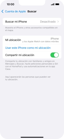 Pulsa Buscar mi iPhone. Pulsa Buscar mi iPhone.