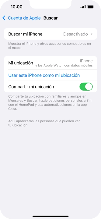 Pulsa Buscar mi iPhone. Pulsa Buscar mi iPhone.