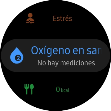 Pulsa el icono de medir la saturación de oxígeno. Pulsa el icono de medir la saturación de oxígeno.
