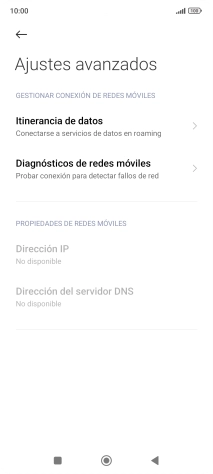 Pulsa Itinerancia de datos. Pulsa Itinerancia de datos.