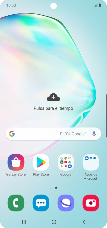 Desliza dos dedos hacia abajo desde la parte superior de la pantalla.