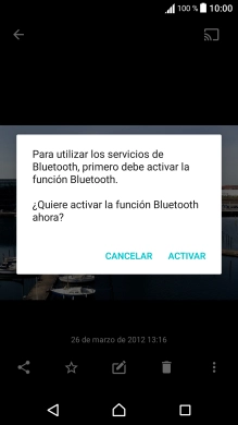 Si el Bluetooth está desactivado, pulsa ACTIVAR para activarlo. Si el Bluetooth está desactivado, pulsa ACTIVAR para activarlo.
