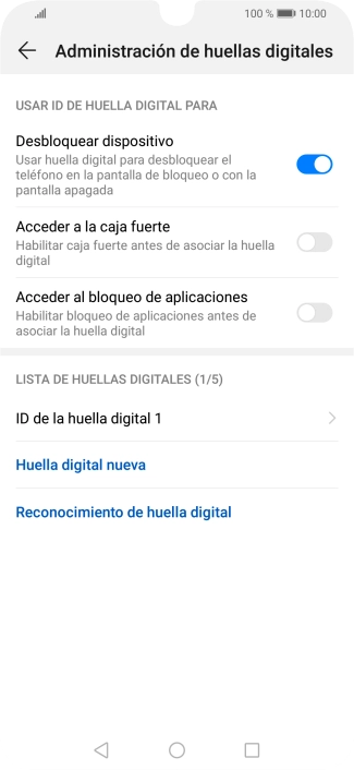 Pulsa el indicador junto al ajuste deseado para activarlo o desactivarlo. Pulsa el indicador junto al ajuste deseado para activarlo o desactivarlo.