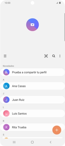 Desliza el dedo hacia la derecha desde la parte izquierda de la pantalla.