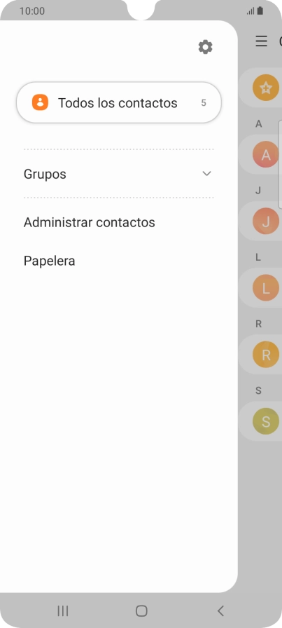 Pulsa Administrar contactos. Pulsa Administrar contactos.