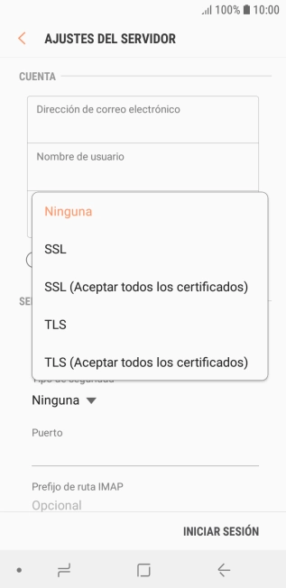 Pulsa Ninguna para desactivar la función. Pulsa Ninguna para desactivar la función.