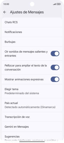 Pulsa Gemini en Mensajes. Pulsa Gemini en Mensajes.