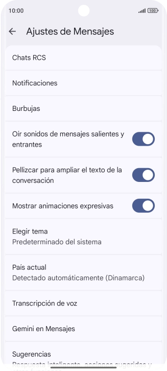 Pulsa Gemini en Mensajes. Pulsa Gemini en Mensajes.