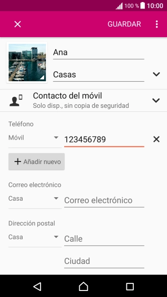 Pulsa la lista desplegable junto al número de teléfono. Pulsa la lista desplegable junto al número de teléfono.