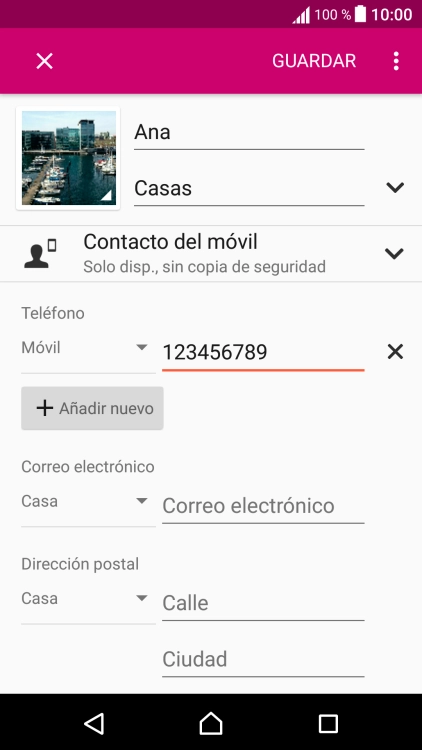 Pulsa la lista desplegable junto al número de teléfono. Pulsa la lista desplegable junto al número de teléfono.