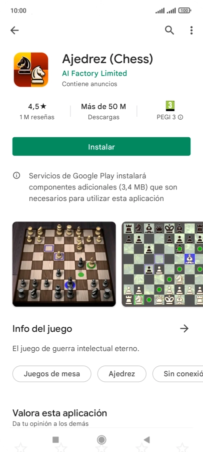 Pulsa Instalar y sigue las indicaciones de la pantalla para instalar la app. Pulsa Instalar y sigue las indicaciones de la pantalla para instalar la app.