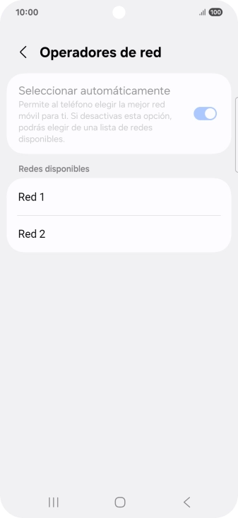 Pulsa la red deseada. Pulsa la red deseada.