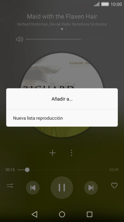 Pulsa Nueva lista reproducción.