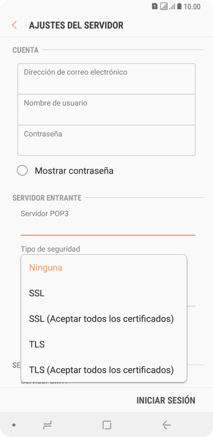 Pulsa Ninguna para desactivar la función. Pulsa Ninguna para desactivar la función.