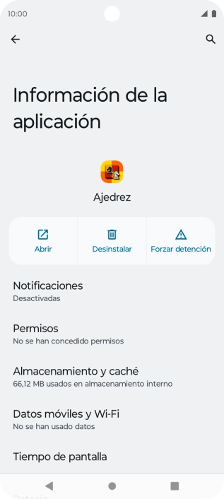Pulsa Almacenamiento y caché.
