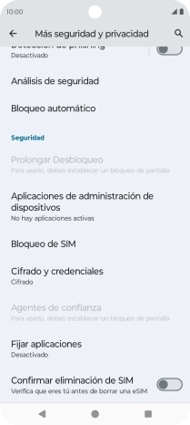 Pulsa Bloqueo de SIM. Pulsa Bloqueo de SIM.