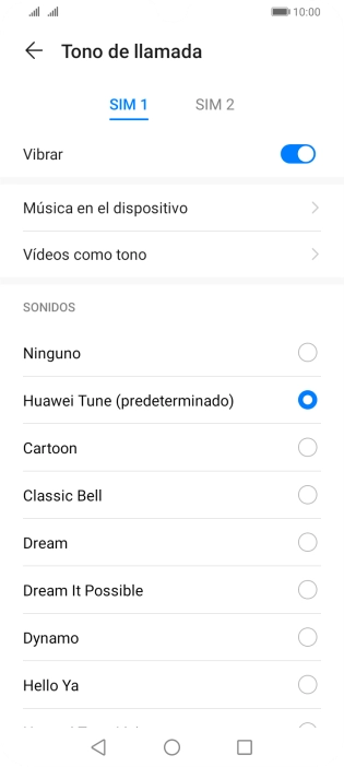 Pulsa la tarjeta SIM deseada. Pulsa la tarjeta SIM deseada.