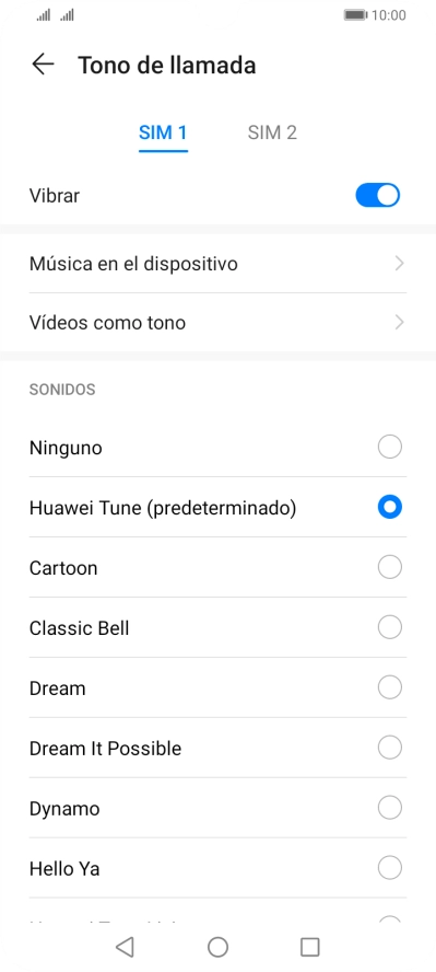 Pulsa la tarjeta SIM deseada. Pulsa la tarjeta SIM deseada.