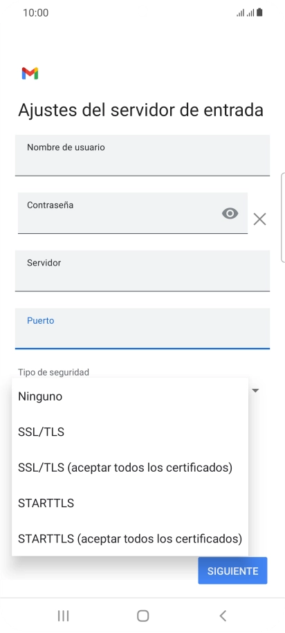 Pulsa Ninguno.