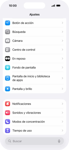 Pulsa Pantalla y brillo.
