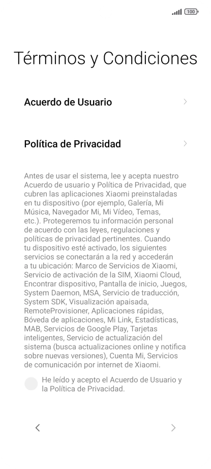 Pulsa en el campo para aceptar los términos y condiciones. Pulsa en el campo para aceptar los términos y condiciones.