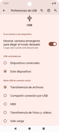Pulsa Transferencia de archivos. Pulsa Transferencia de archivos.