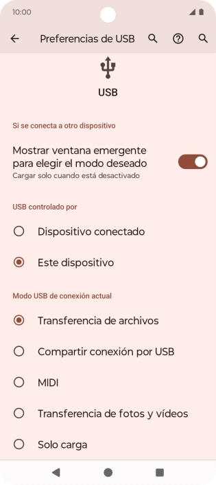 Pulsa Transferencia de archivos. Pulsa Transferencia de archivos.