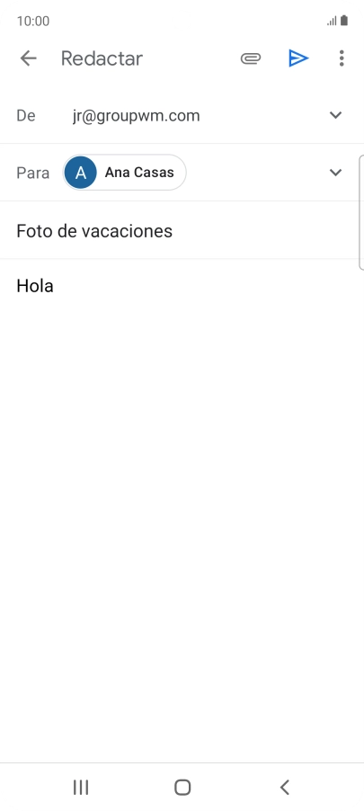 Pulsa el icono de anexos. Pulsa el icono de anexos.