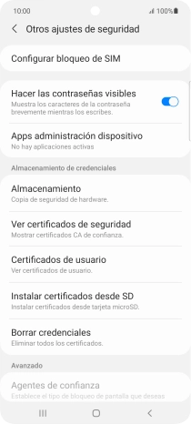 Pulsa Configurar bloqueo de SIM. Pulsa Configurar bloqueo de SIM.