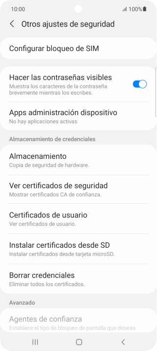 Pulsa Configurar bloqueo de SIM. Pulsa Configurar bloqueo de SIM.