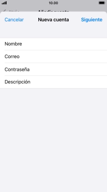 Pulsa Descripción e introduce el nombre de la cuenta de correo electrónico.
