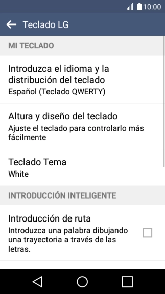 Pulsa Introduzca el idioma y la distribución del teclado.