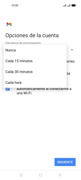 Pulsa el ajuste deseado. Pulsa el ajuste deseado.