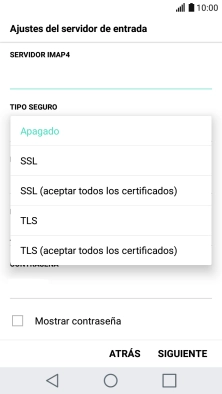 Pulsa Apagado para desactivar la función. Pulsa Apagado para desactivar la función.