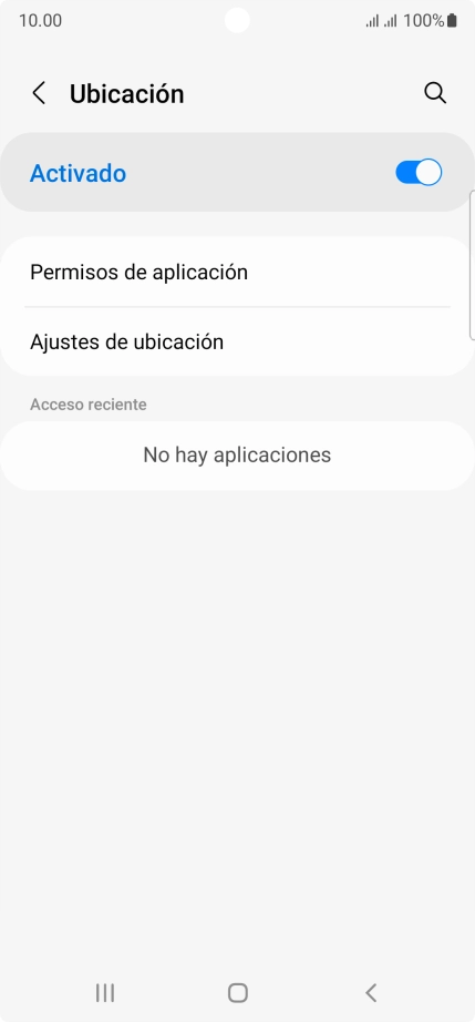 Pulsa Permisos de aplicación. Pulsa Permisos de aplicación.