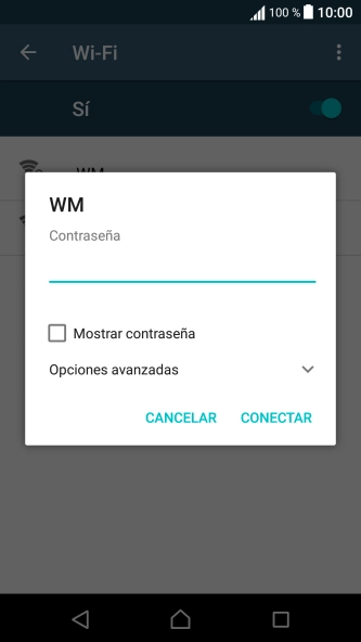 Introduce la contraseña de la red wifi y pulsa CONECTAR. Introduce la contraseña de la red wifi y pulsa CONECTAR.