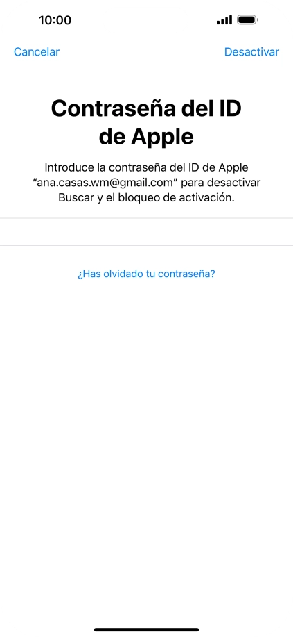 Pulsa Desactivar.