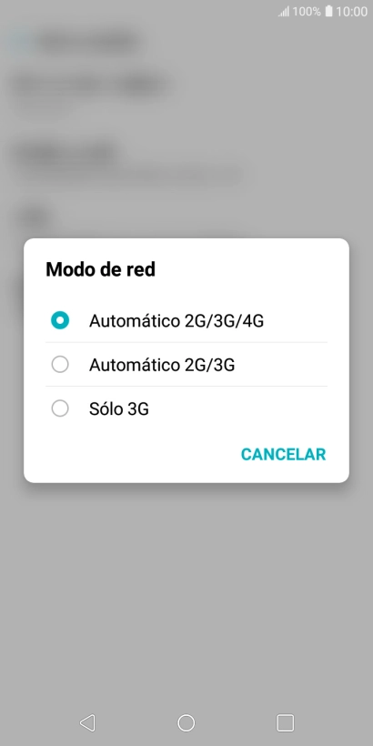 Pulsa el tipo de red deseado. Pulsa el tipo de red deseado.