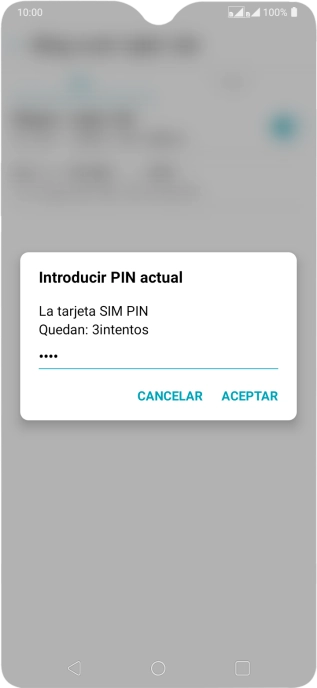 Introduce tu código PIN y pulsa ACEPTAR. Introduce tu código PIN y pulsa ACEPTAR.