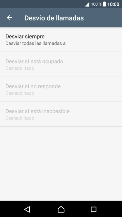 Pulsa el tipo de desvío deseado.