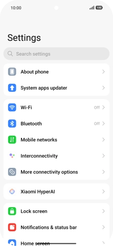 Press Mobile networks.